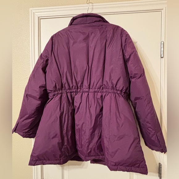Eileen Fisher Sz XL Extra Large Purple Jacket Coat down puffer long insulated - Picture 14 of 16
